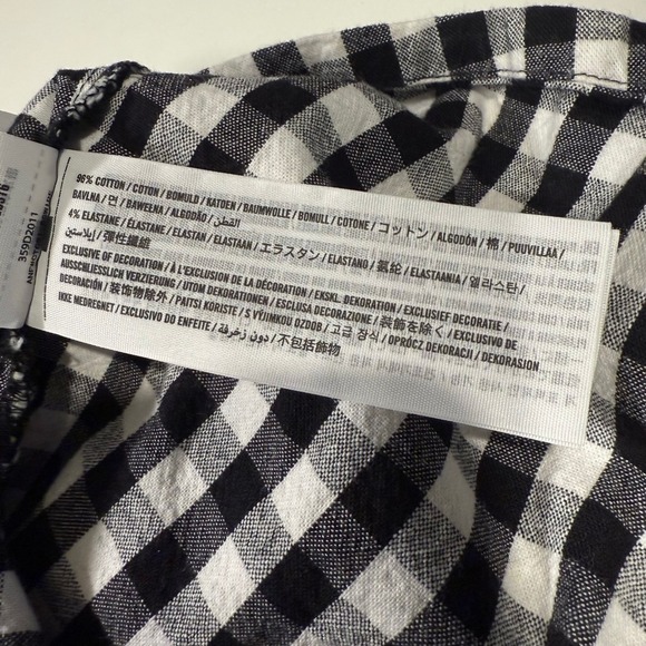 Hollister Mini Dress Black White Gingham Checkered Sleeveless Sundress Women's - Picture 4 of 4